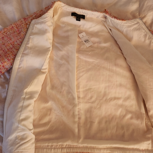 Ann Taylor confetti jacket orange/pink/beige size 0 BNWT - Picture 11 of 12